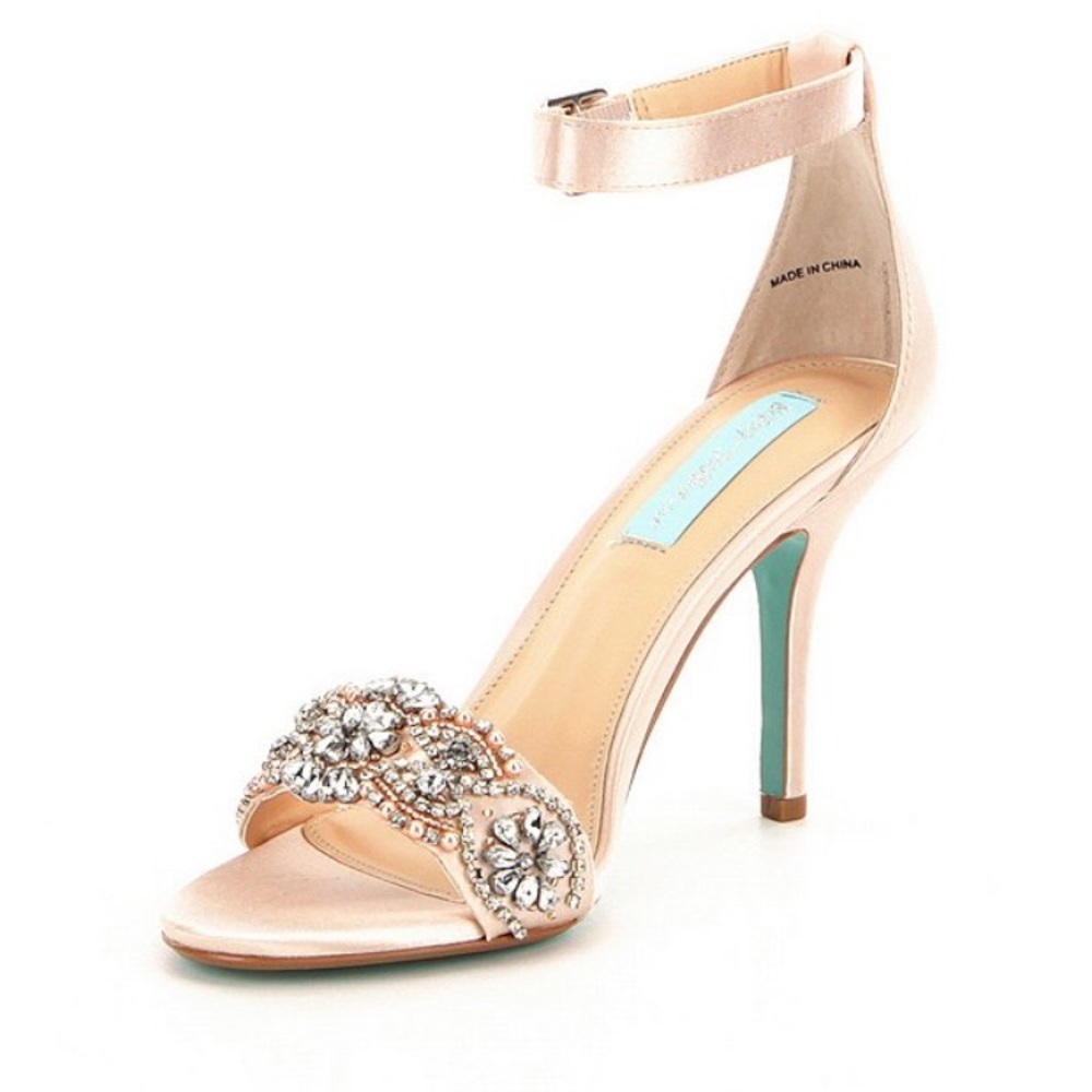 Betsy Johnson “Blue” Heel in Champagne NEW